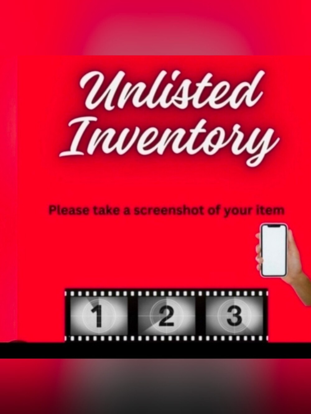 YOU PURCHASING UNLISTED INVENTORY  -> I HOPE U GOT YOUR SCREENSHOT